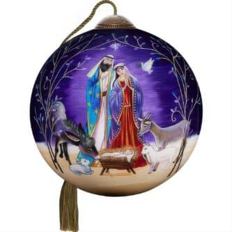 Holy Family With Stable Animals NeQwa Art® Ornament