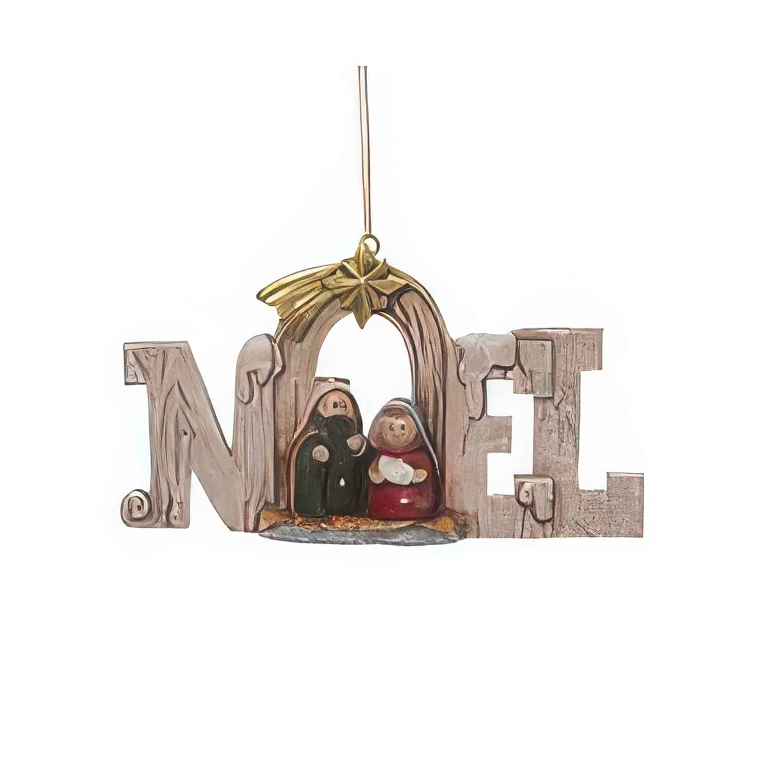 Joy Hope Noel Holy Family Ornament Noel