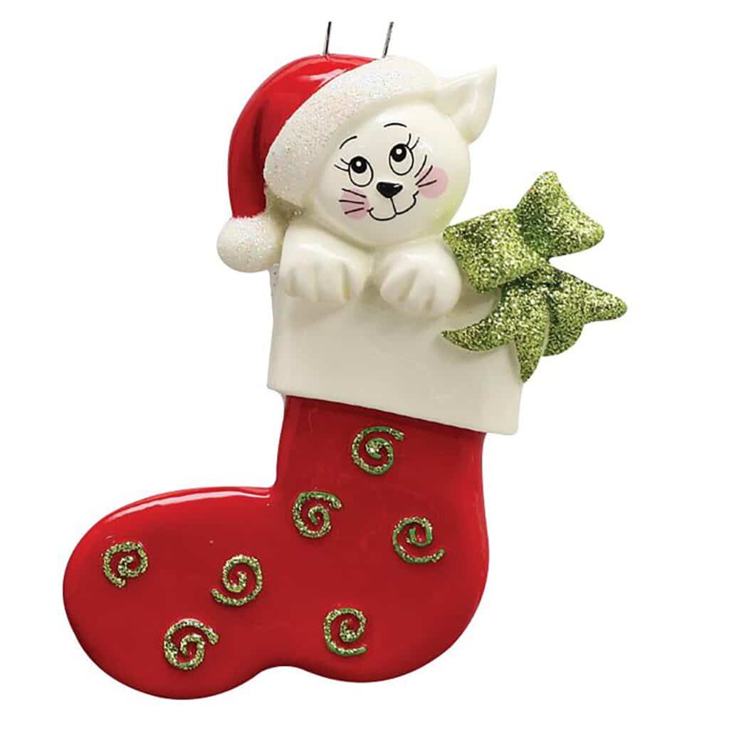 Kitty Cat Stocking Ornament Personalize