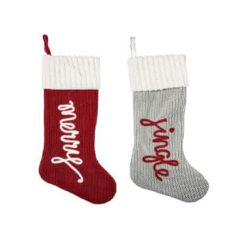 Merry Or Jingle Knit Stocking