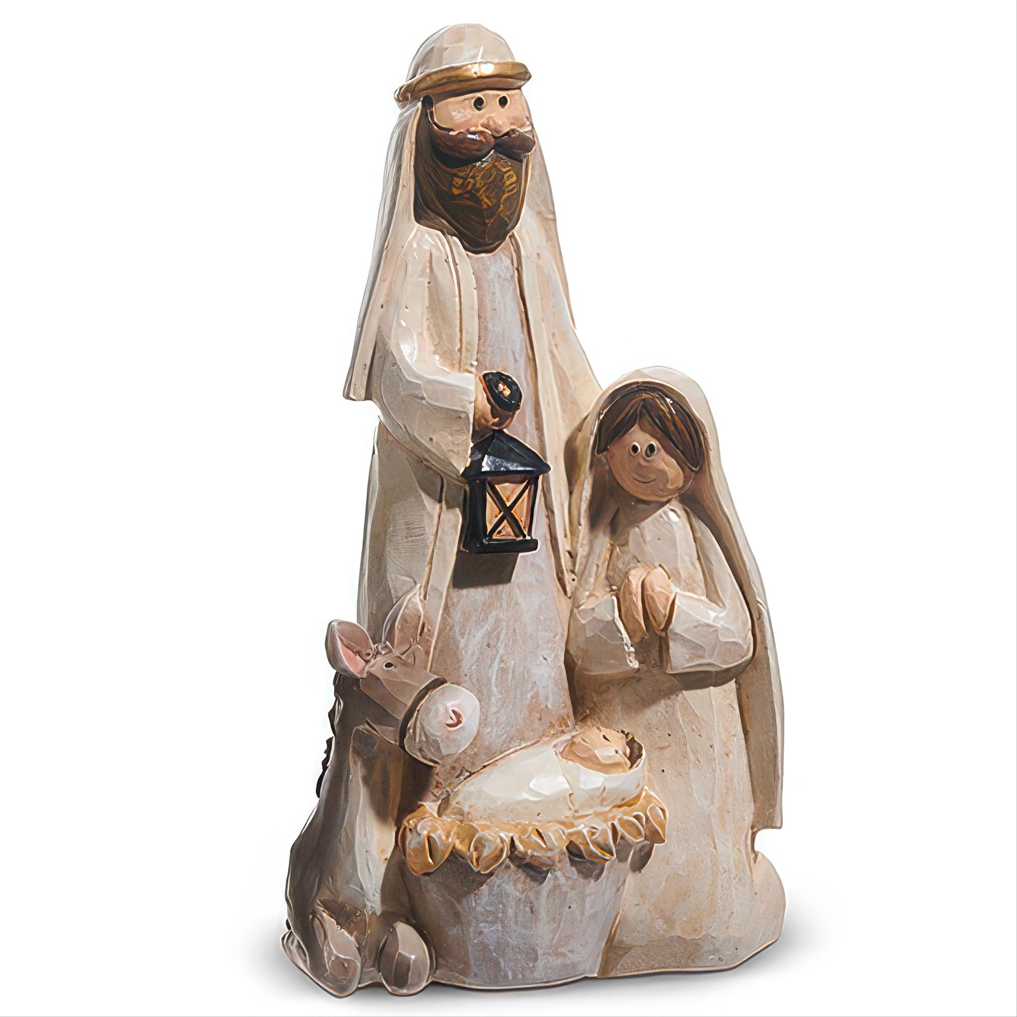 Primitive Style Holy Family Figurine