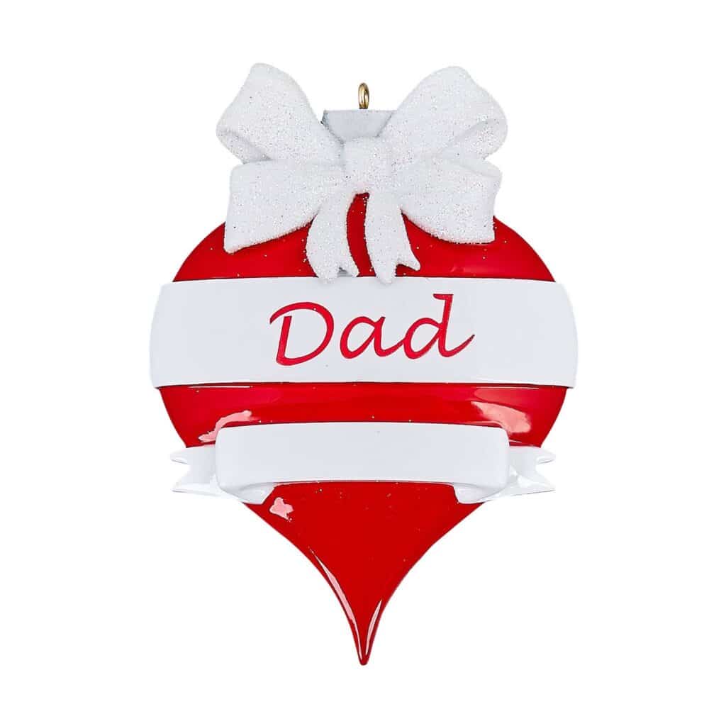 Red Ornament Dad Personalized Ornament