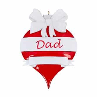 Red Ornament Dad Personalized Ornament
