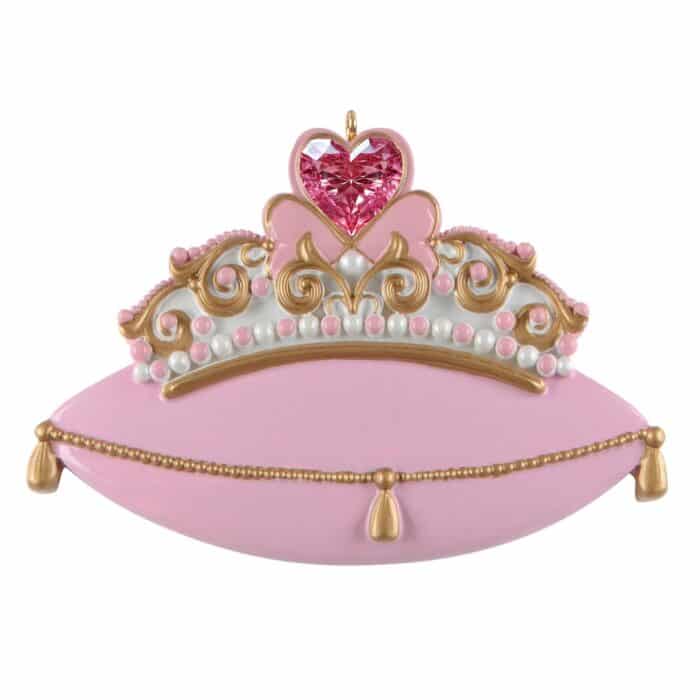 Royal Tiara on Pillow Ornament Personalized