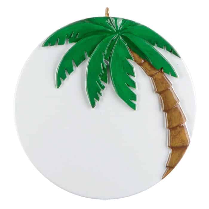 Tropical Palm Tree Ornament Personalized