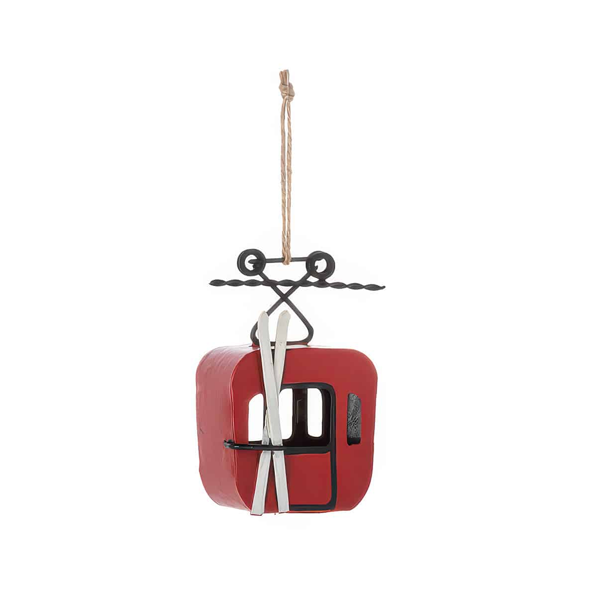 Vintage Ski Gondola Ornament Personalized Red