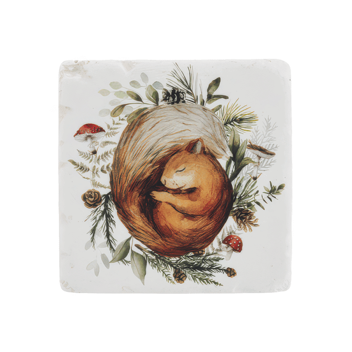 Woodland Animal Coaster Set Squirrel