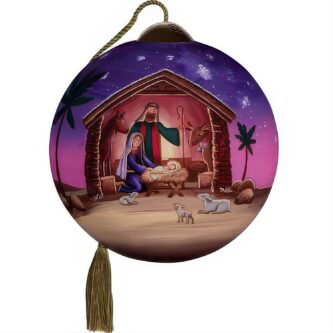 Holy Family In Stable NeQwa Art® Ornament