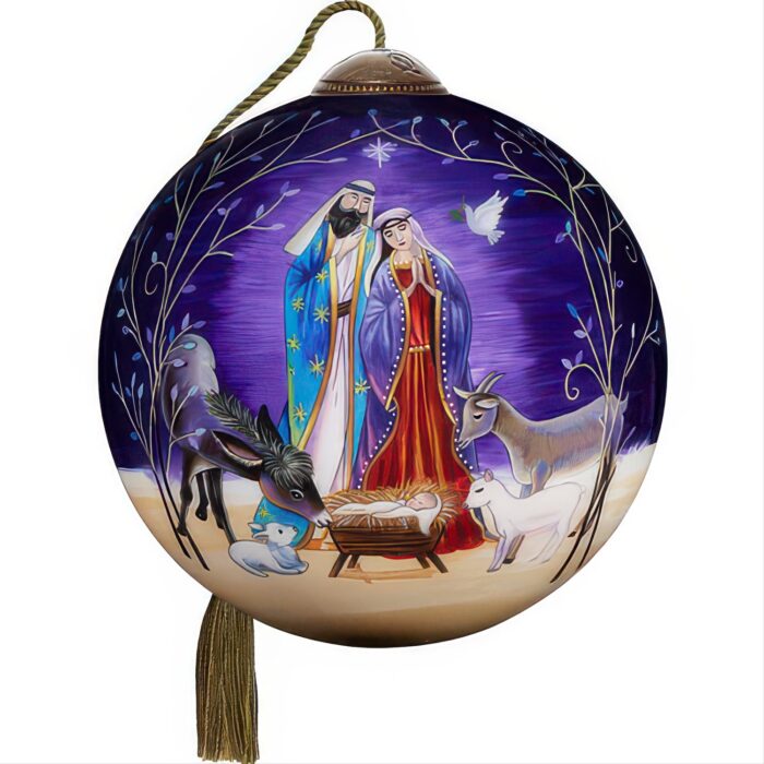 Holy Family with Stable Animals Neqwa Art® Ornament