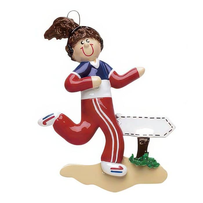 Jogger Runner Ornament Personalize Red
