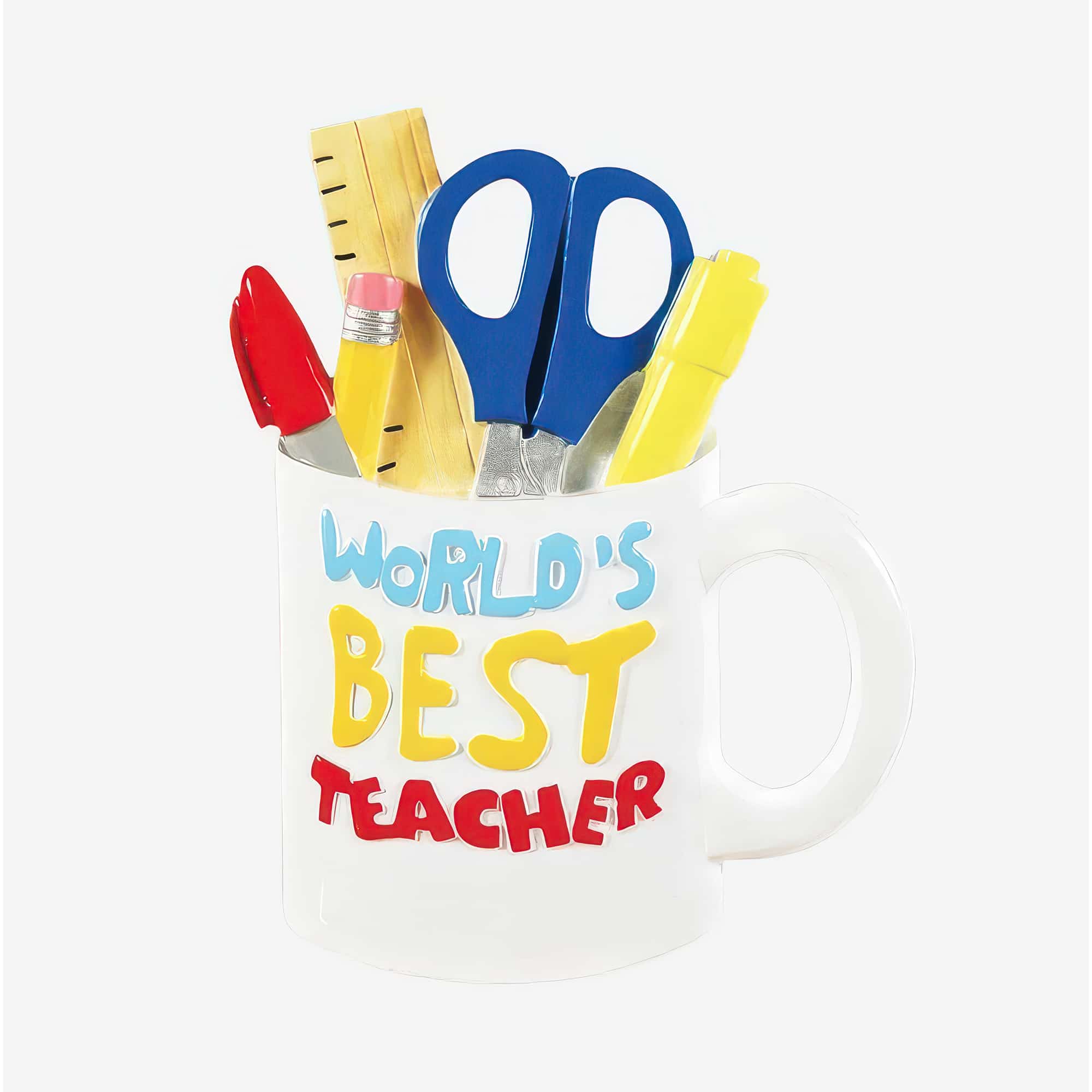 Best Teacher Mug Ornament Personalized