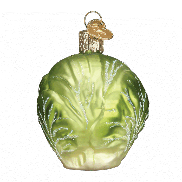 Brussel Sprout Ornament by Old World Christmas Side
