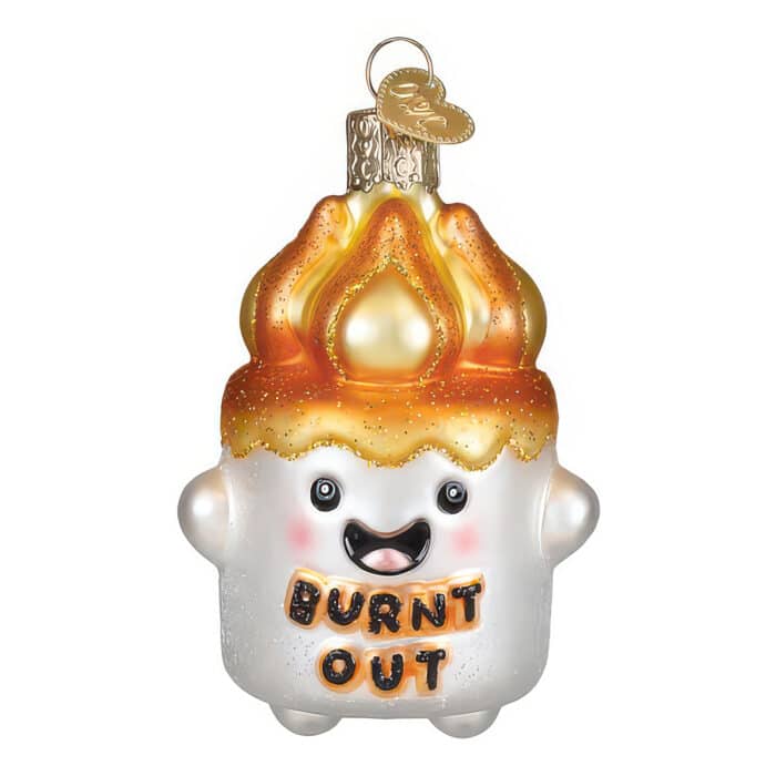 Burnt out Marshmallow Ornament by Old World Christmas Burnt