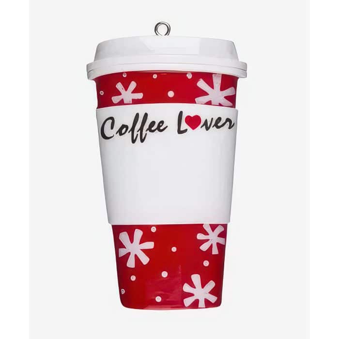 Coffee Lover Cup Ornament Personalize