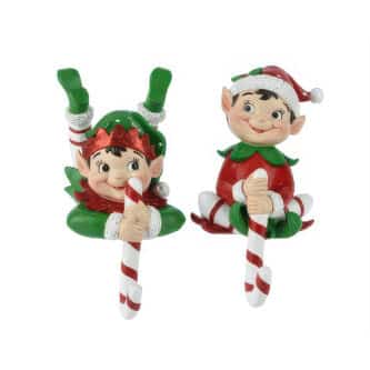 Elf Candy Cane Stocking Hanger