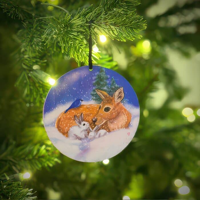 Forest Snow Buddies Ornament by Cindy Dewolfe