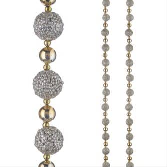 Glittered Ball And Bead Garland