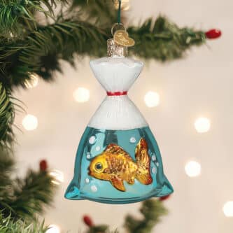 Goldfish In A Bag Ornament By Old World Christmas