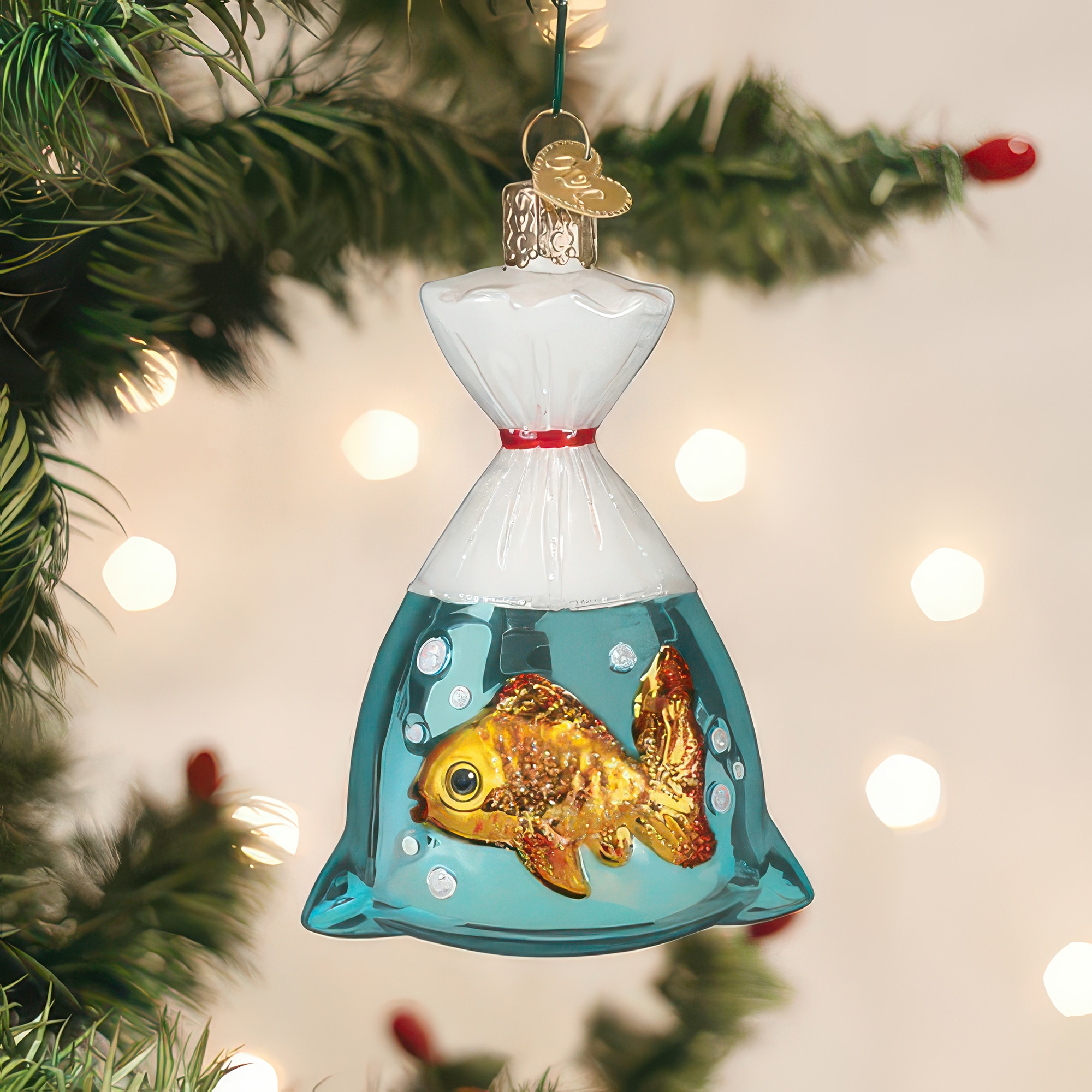 Goldfish in a Bag Ornament by Old World Christmas