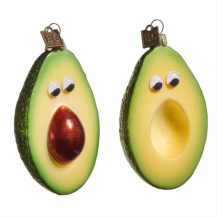 Guac or Mole Avocado Ornament