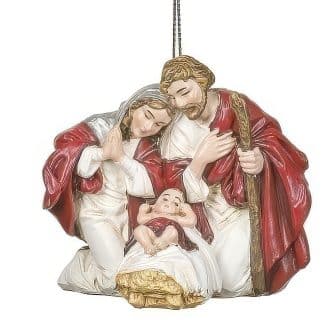 Holy Family Red Robe Ornament