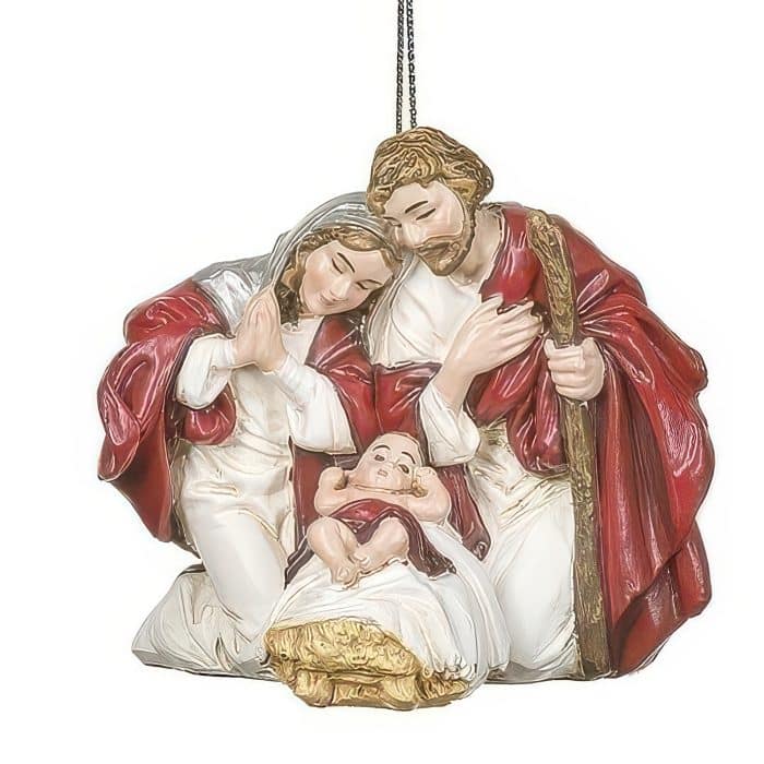 Holy Family Red Robe Ornament