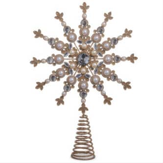 Jeweled Pearl Snowflake Treetop