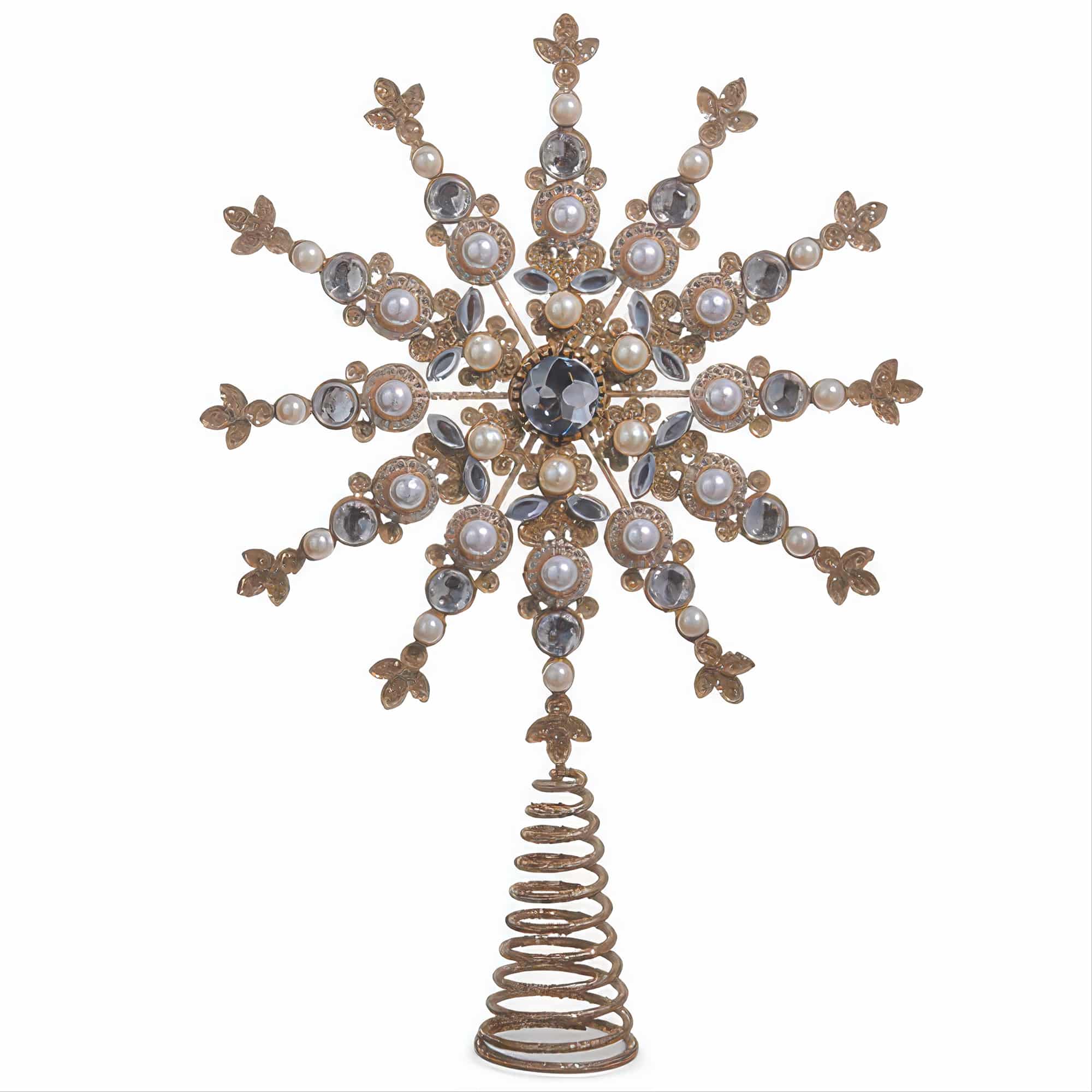 Jeweled Pearl Snowflake Treetop