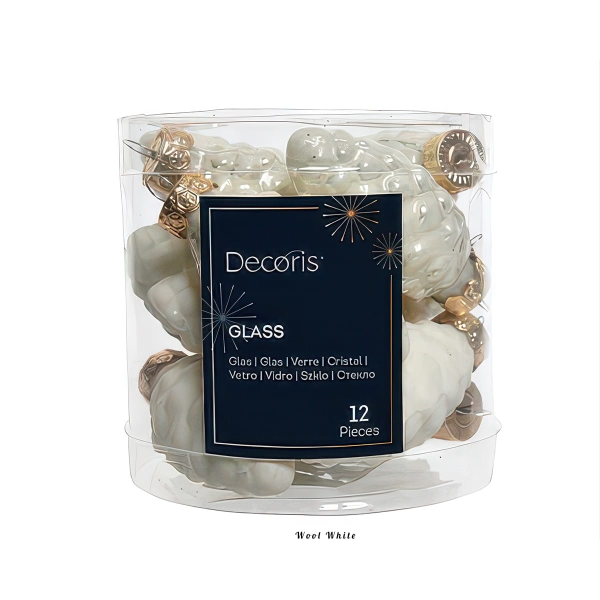 Matt and Shiny Pinecone Ornament Set Wool White Tube