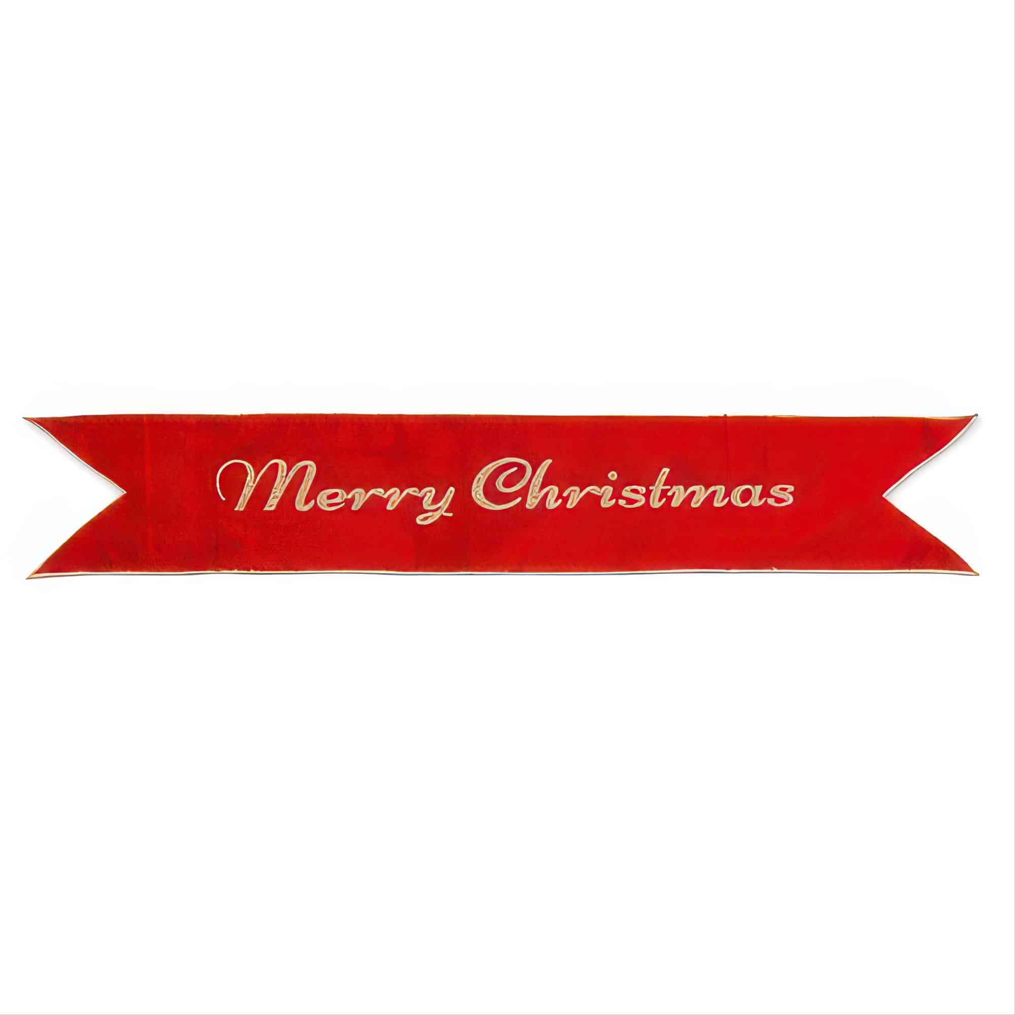 Merry Christmas Banner Ribbon 36