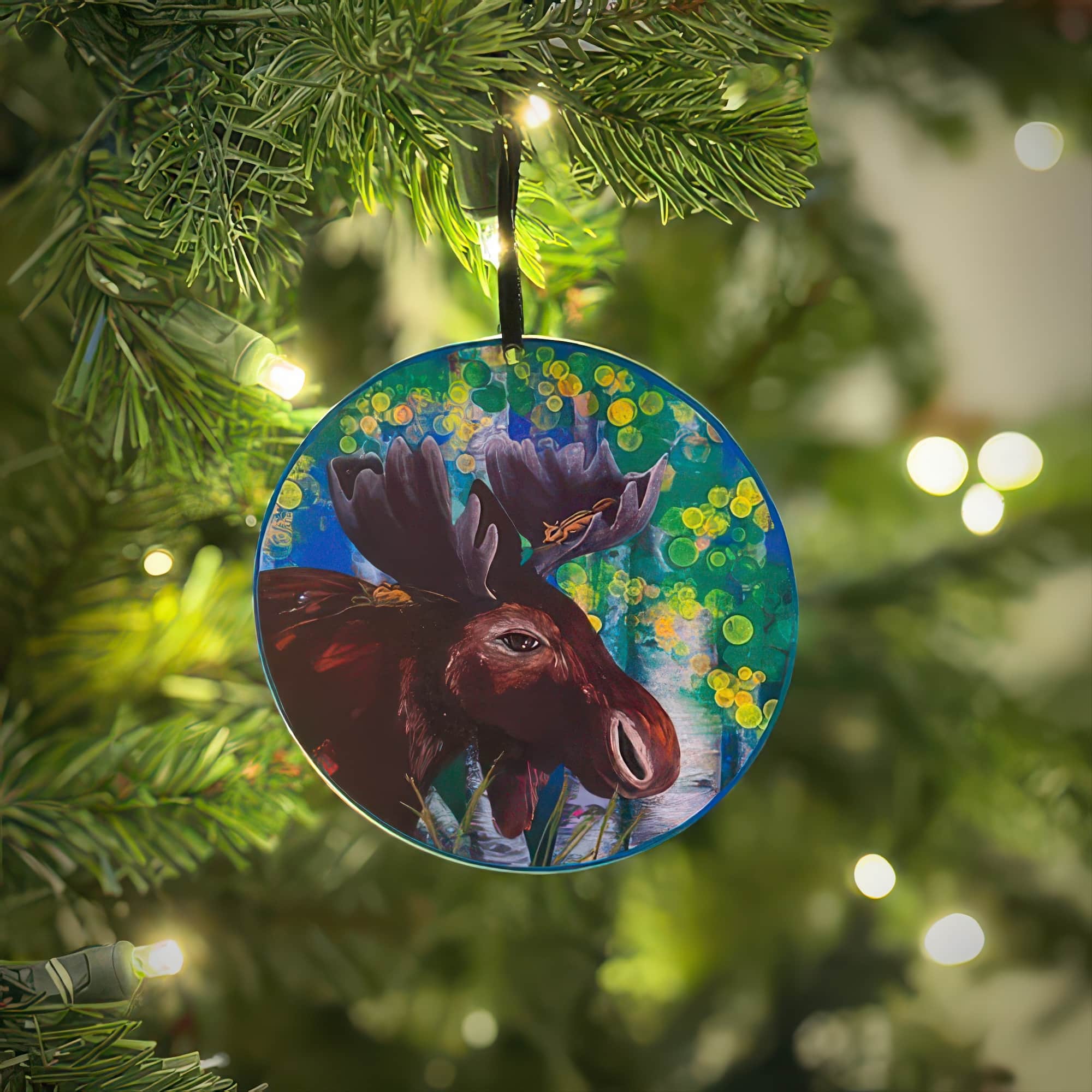 Moose and Friends Ornament by Cindy Dewolfe