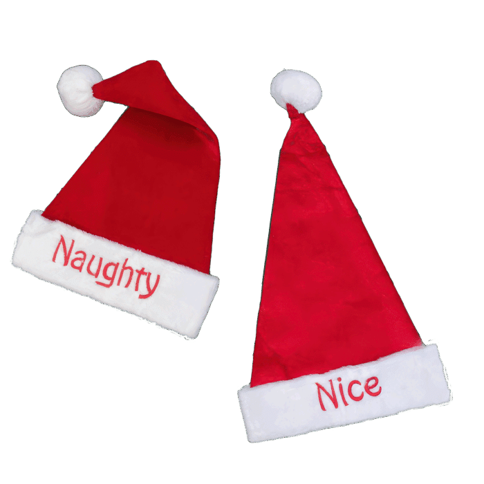 Naughty Nice Santa Hat