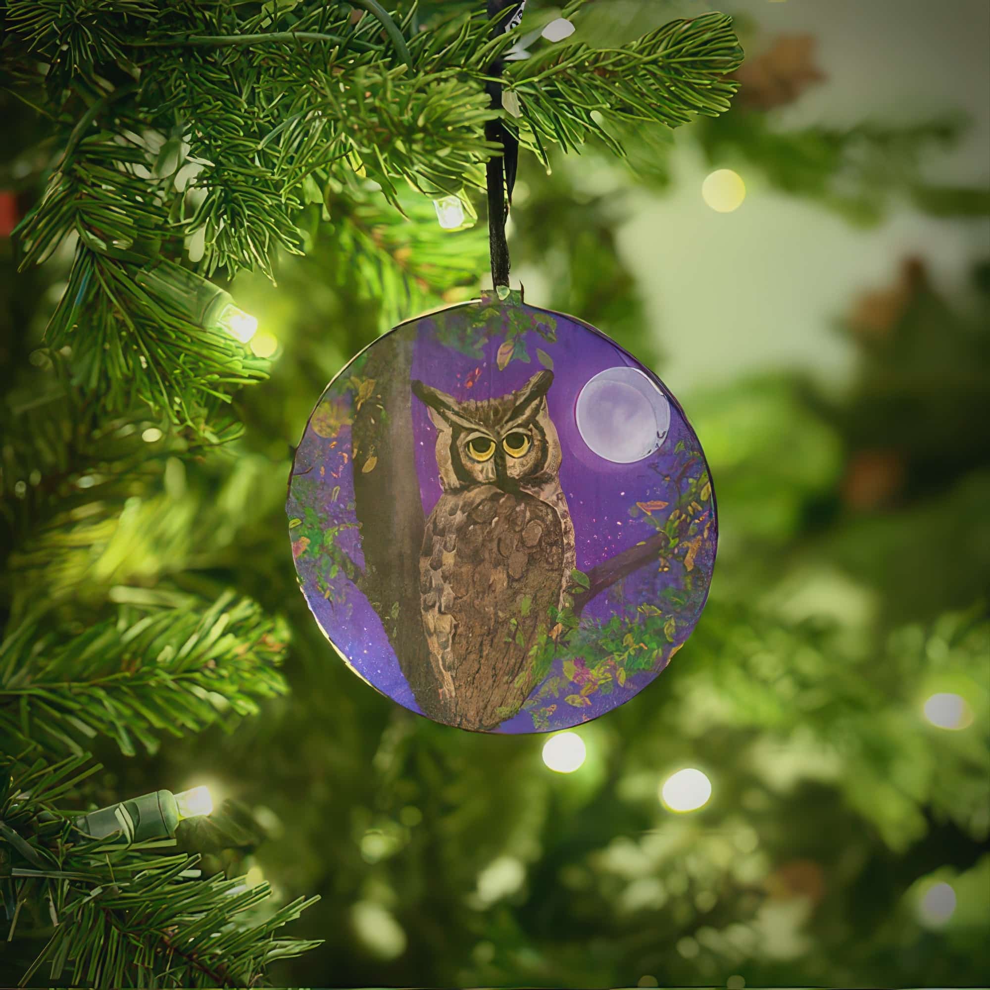 Night Owl Ornament by Cindy Dewolfe