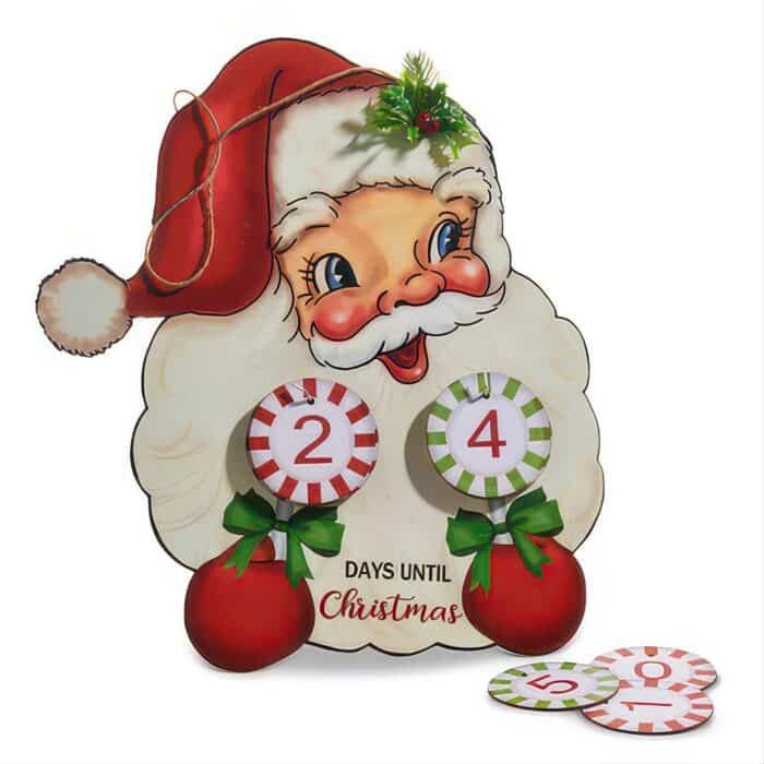 Nostalgic Santa Face Countdown Calendar