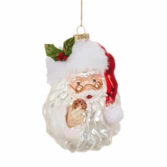 Retro Look Santa With Cookie Ornament