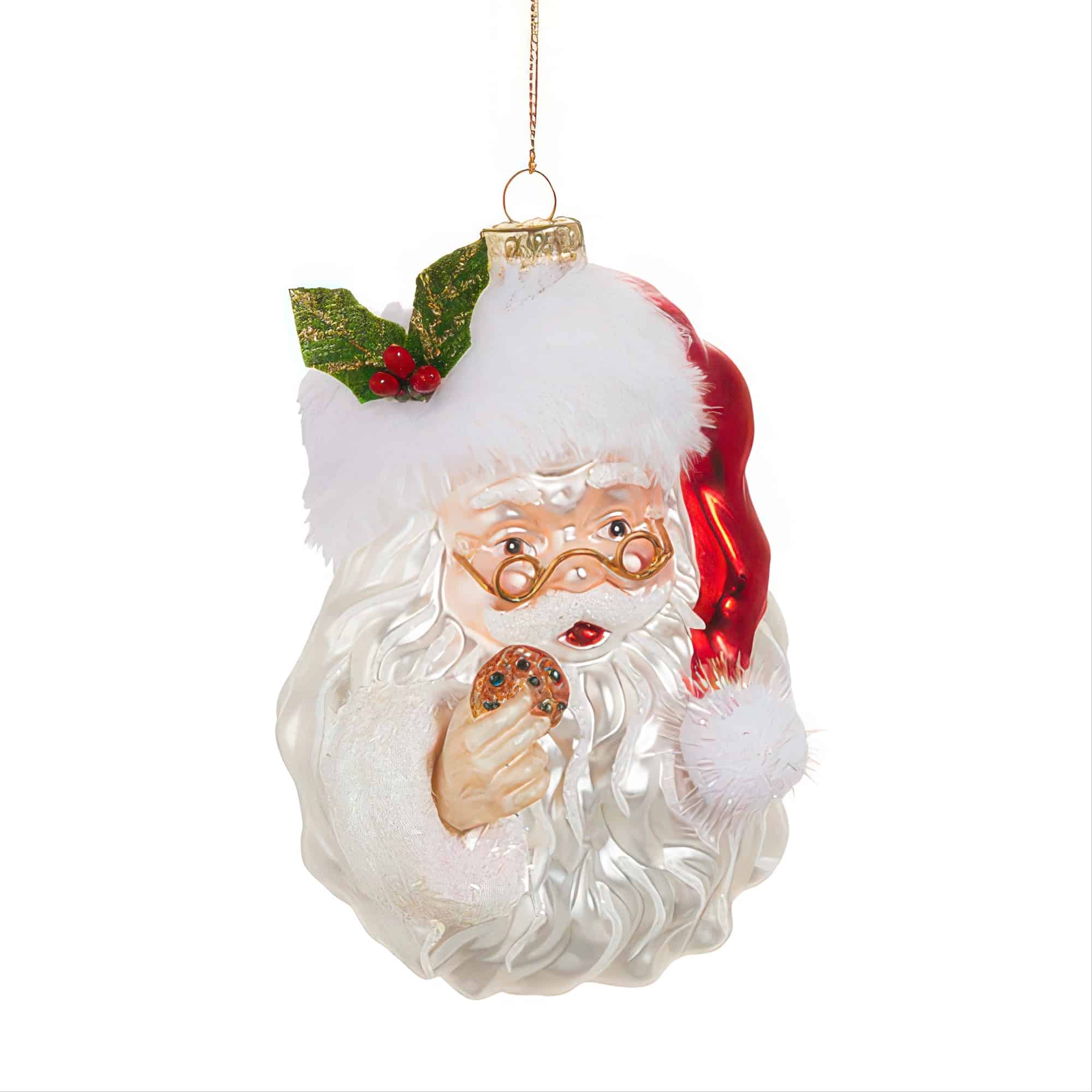 Retro Look Santa with Cookie Ornament