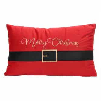 Santa Belt Merry Christmas Decorative Pillow