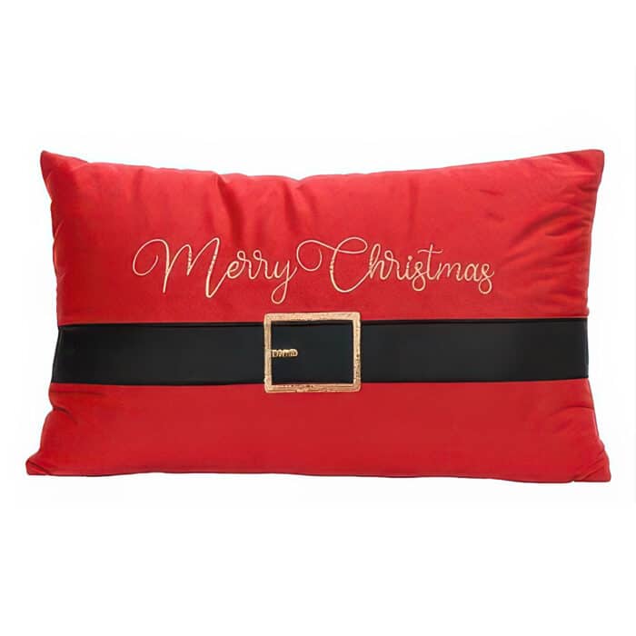 Santa Belt Merry Christmas Decorative Pillow