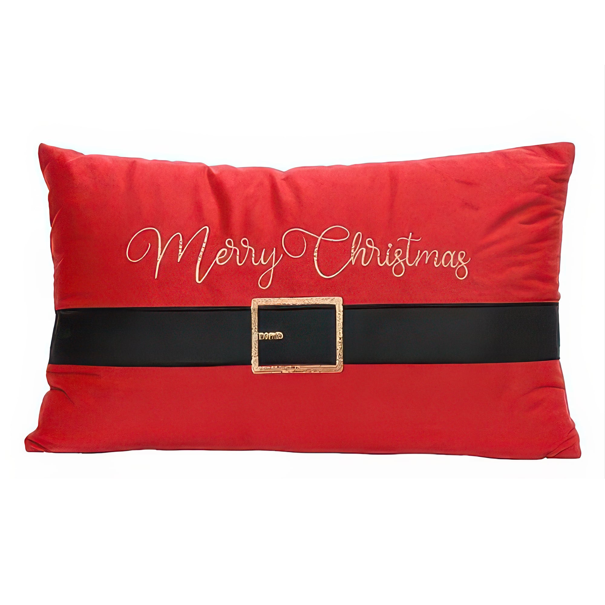 Santa Belt Merry Christmas Decorative Pillow