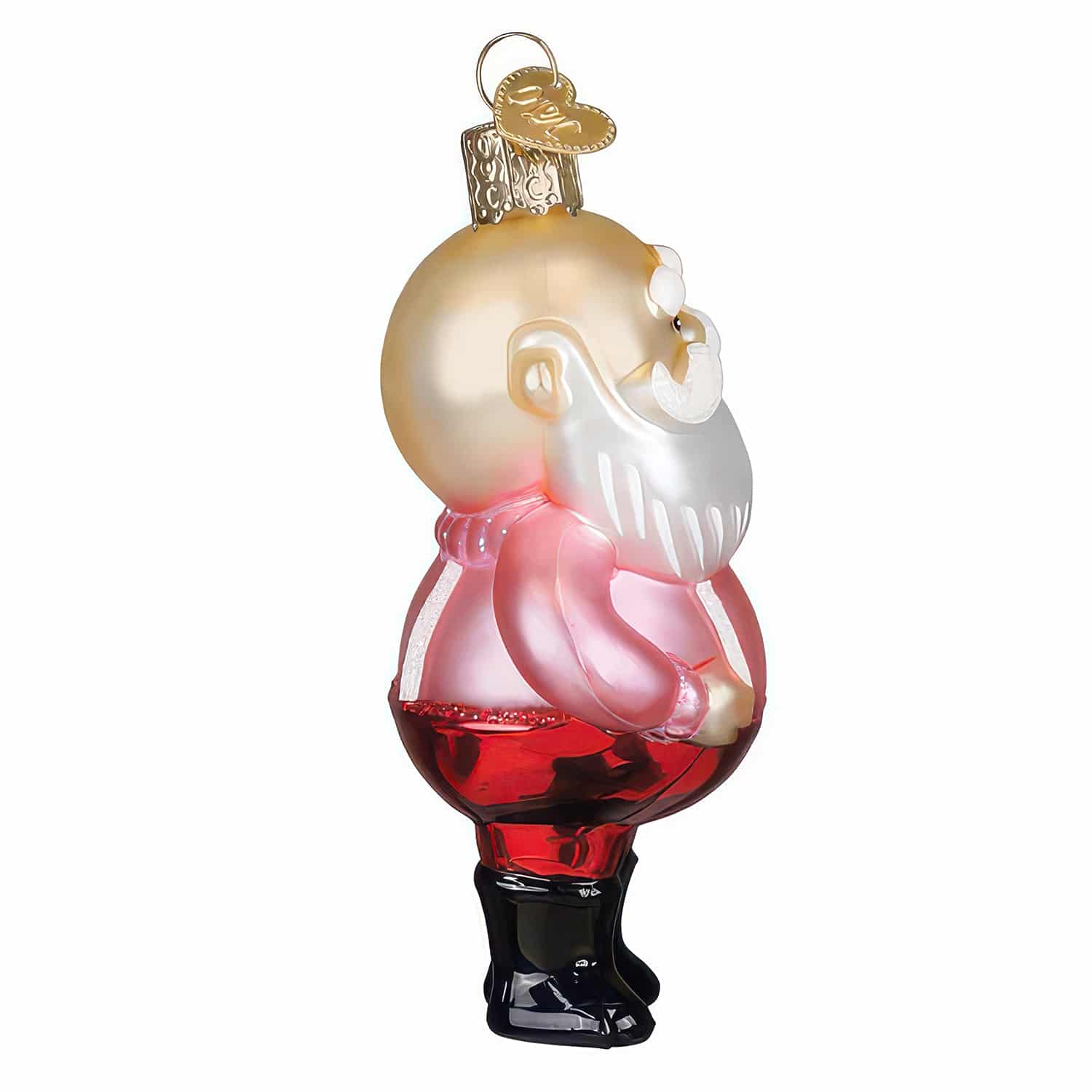 Santa in Suspenders Ornament by Old World Christmas Side