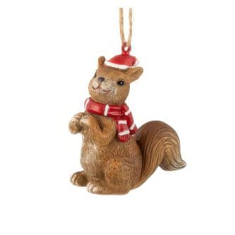 Winter Brown Squirrel Ornament
