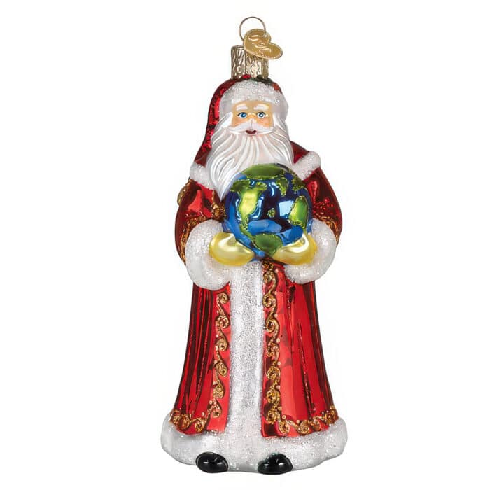World Peace Santa Ornament by Old World Christmas Front