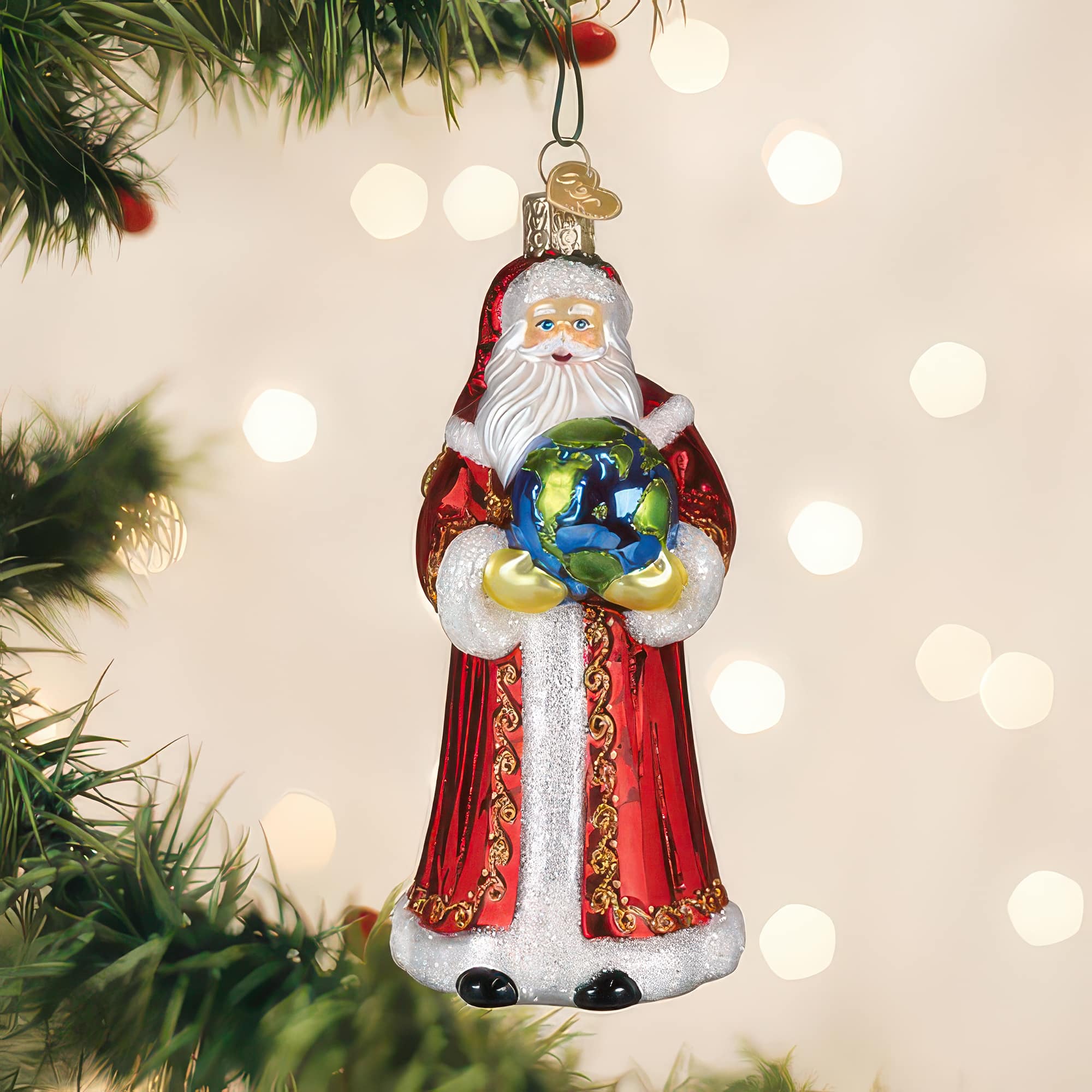 World Peace Santa Ornament by Old World Christmas