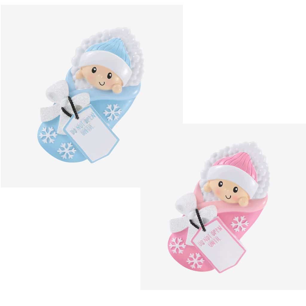 Baby Do Not Open Until Ornament Personalized