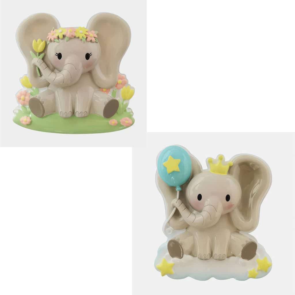 Baby Elephant First Christmas Ornament Personalized