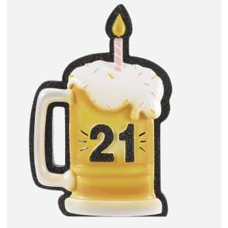 Beer Mug 21st Ornament Personalize