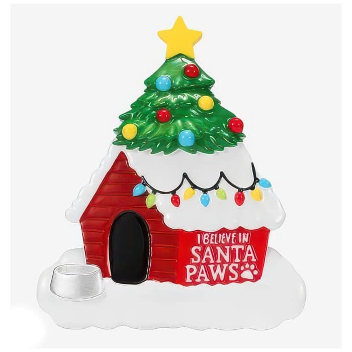 Believe in Santa Paws Ornament Personalize
