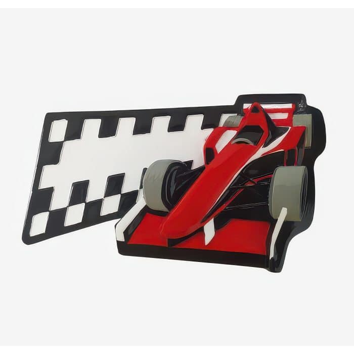 Checkered Flag Race Car