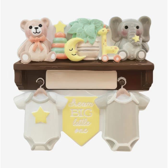 Dream Big Little One Baby Ornament Personalized