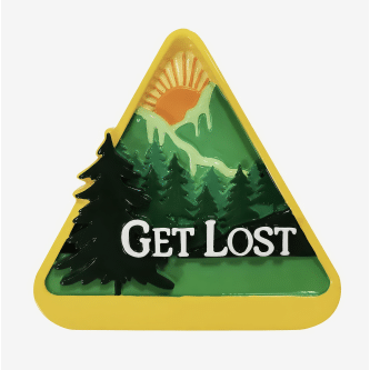 Get Lost Hiking Badge Personalize